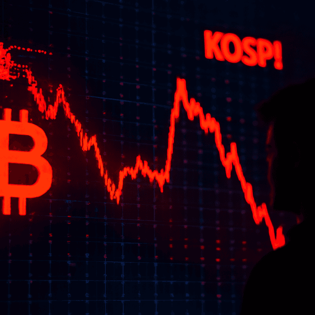 比特幣在美市收盤後下跌約 2.7%，韓國韓綜指在市場壓力下暴跌近 10%