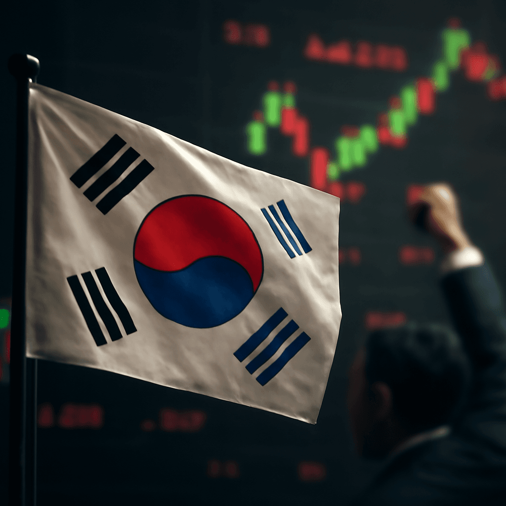 南韓股市在晶片引發的大幅下跌回檔後反彈